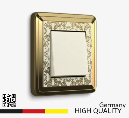 أفضل أفياش ومفاتيح كهرباء المانية في السعودية ذهبية جودة عالية Brass