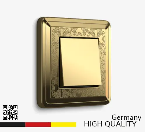 أفضل أفياش ومفاتيح كهرباء المانية في السعودية ذهبية جودة عالية Brass