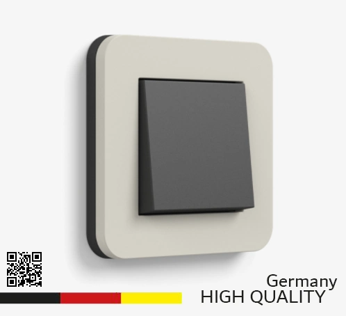 GIRA E3 sand soft touch with anthracite 427 أفضل أفياش ومفاتيح كهرباء المانية لون اسود
