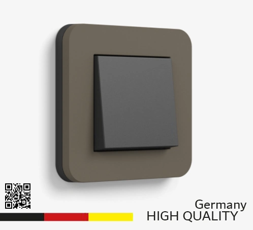 GIRA E3 umber soft touch with anthracite 426 أفضل أفياش ومفاتيح كهرباء المانية لون اسود